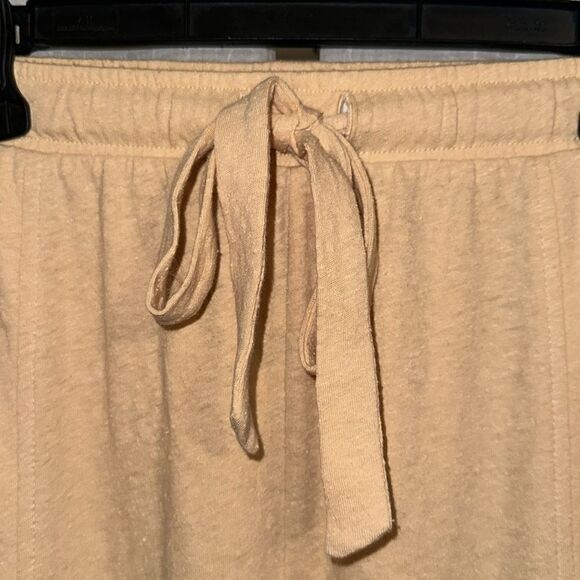 aerie L Almond Yellow Oversized Lounge JoggerβDrawstring Sweatpants with Pockets - Picture 8 of 11